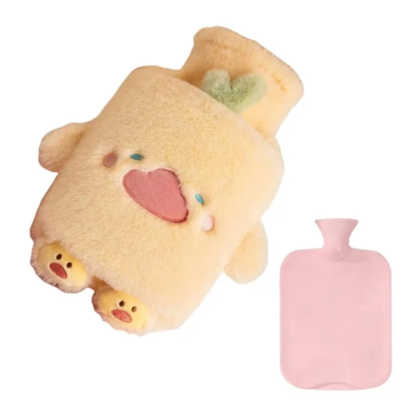 Water Injection Hot Water Bag Thickened Explosion-proof Hot Compress Warm Stomach Warm Water Bag Cute Plush Warm Water Treasure
