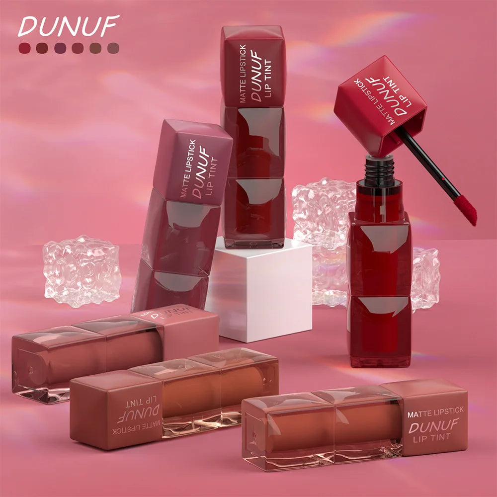 Velvet Matte Lip Gloss Hydrating Moisturizing Long Lasting Waterproof Non Sticky Lip Stain Nude Colors Lip Glaze