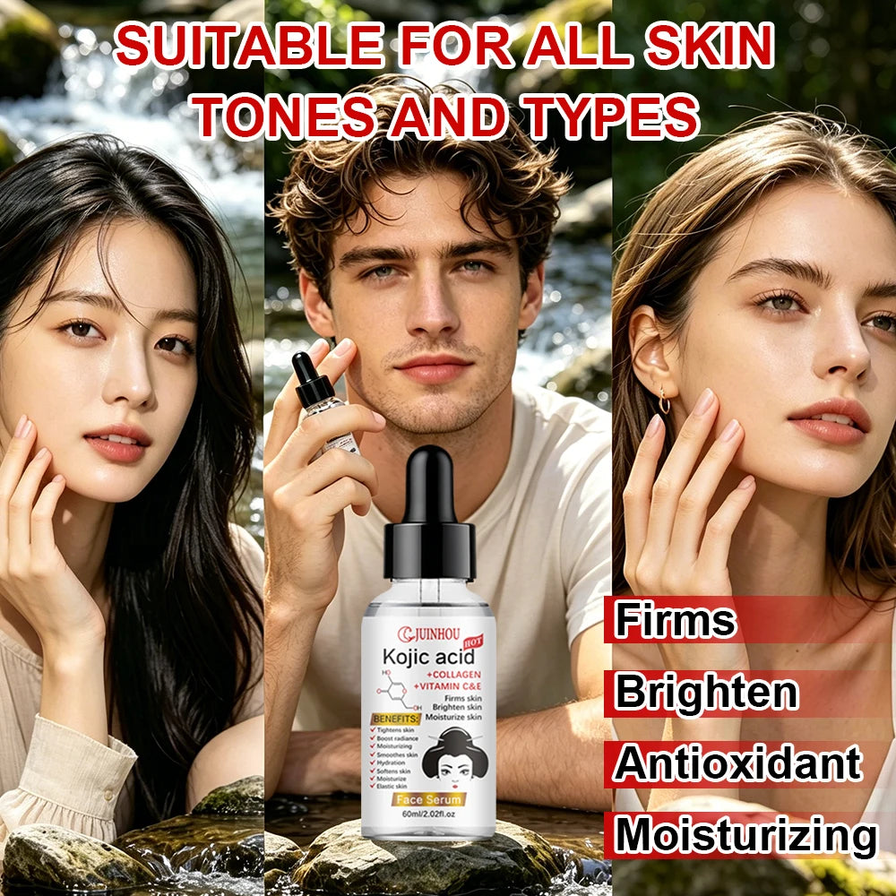 JUINHOU Natural Seabuckthorn Fruit Oil Kojic Acid Face Serum Deep Hydrating Skin Daily Facial Moisturizing For All Skin Types