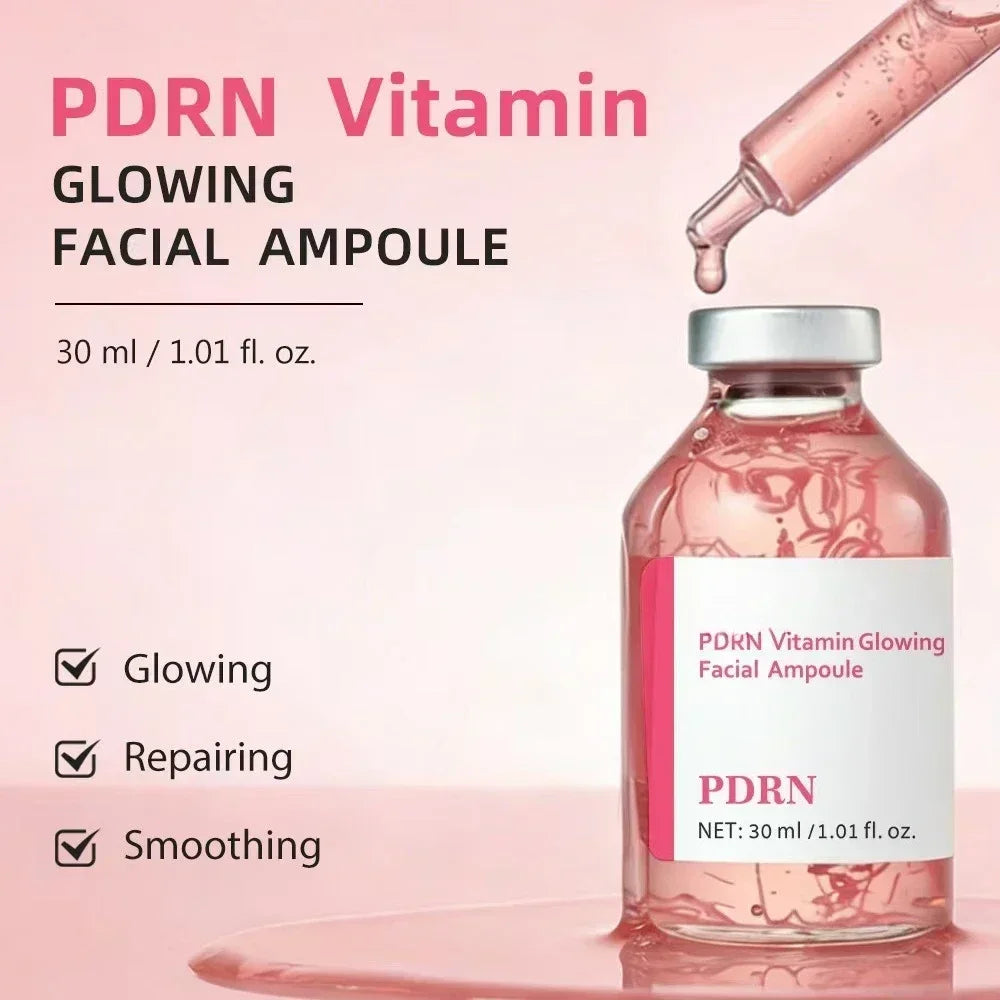 Deep Collagen Peptide Pink PDRN Ampoule Essence Intensive Brightening Moisturizing Firming Smooth Fine Lines Daily Facial Care