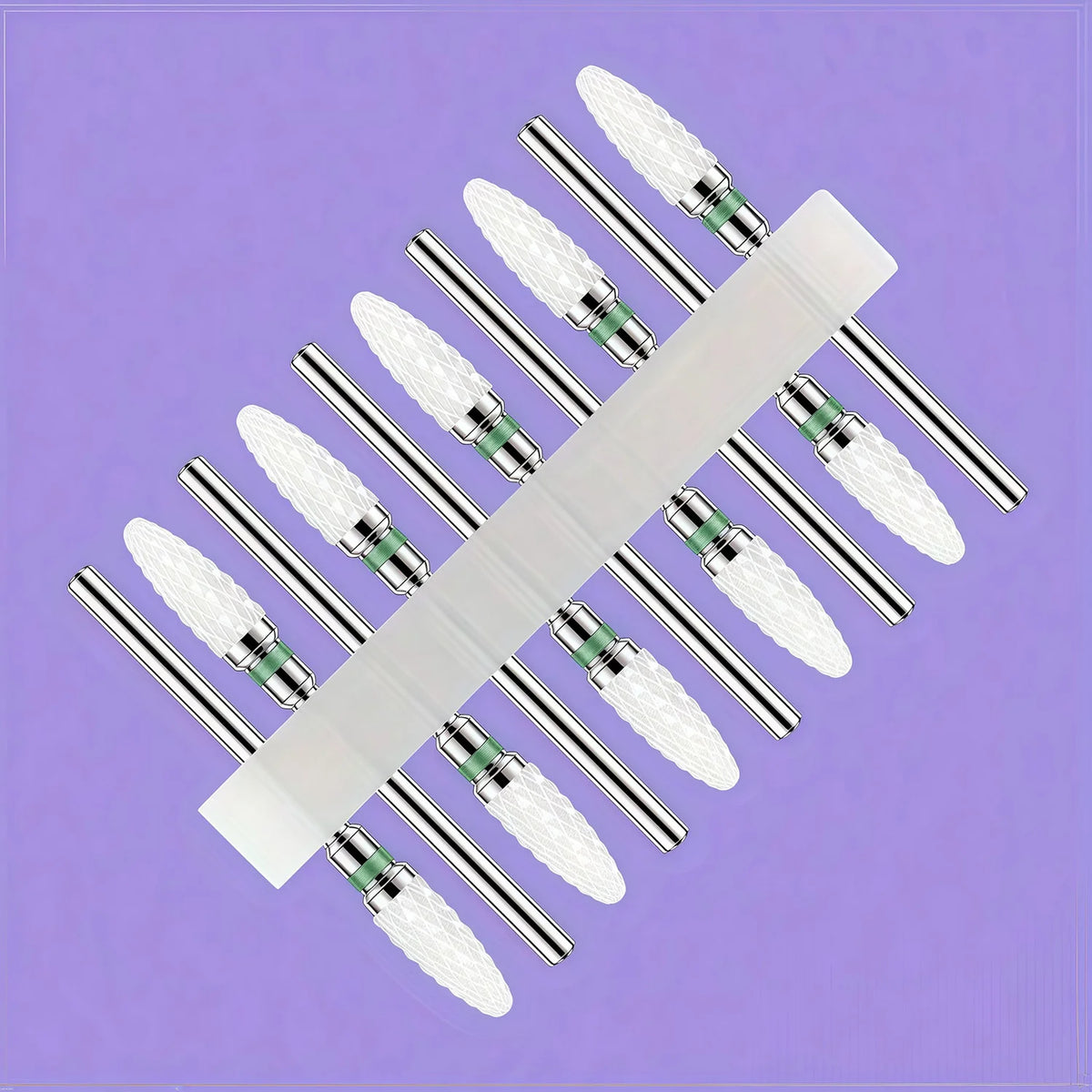 10pcs Ceramic Nail Buffering Heads for Perfect Nail Finish Professional Grade Ceramic Material for Smooth And Shiny Nails