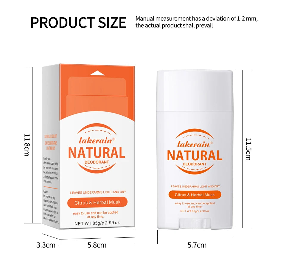 Natural Deodorant Long-lasting Fragrance Eliminate Odors Natural Plant Components Smells Fresh Fragrant Deodorant For Men Women