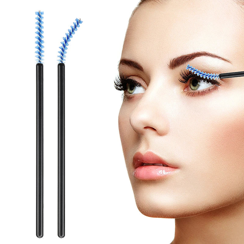 50pc Disposable Eyelash Makeup Brush Mascara Wands Micro Brushes Cosmetics Microbrush Eyebrow Applicator Lash Extension Supplies
