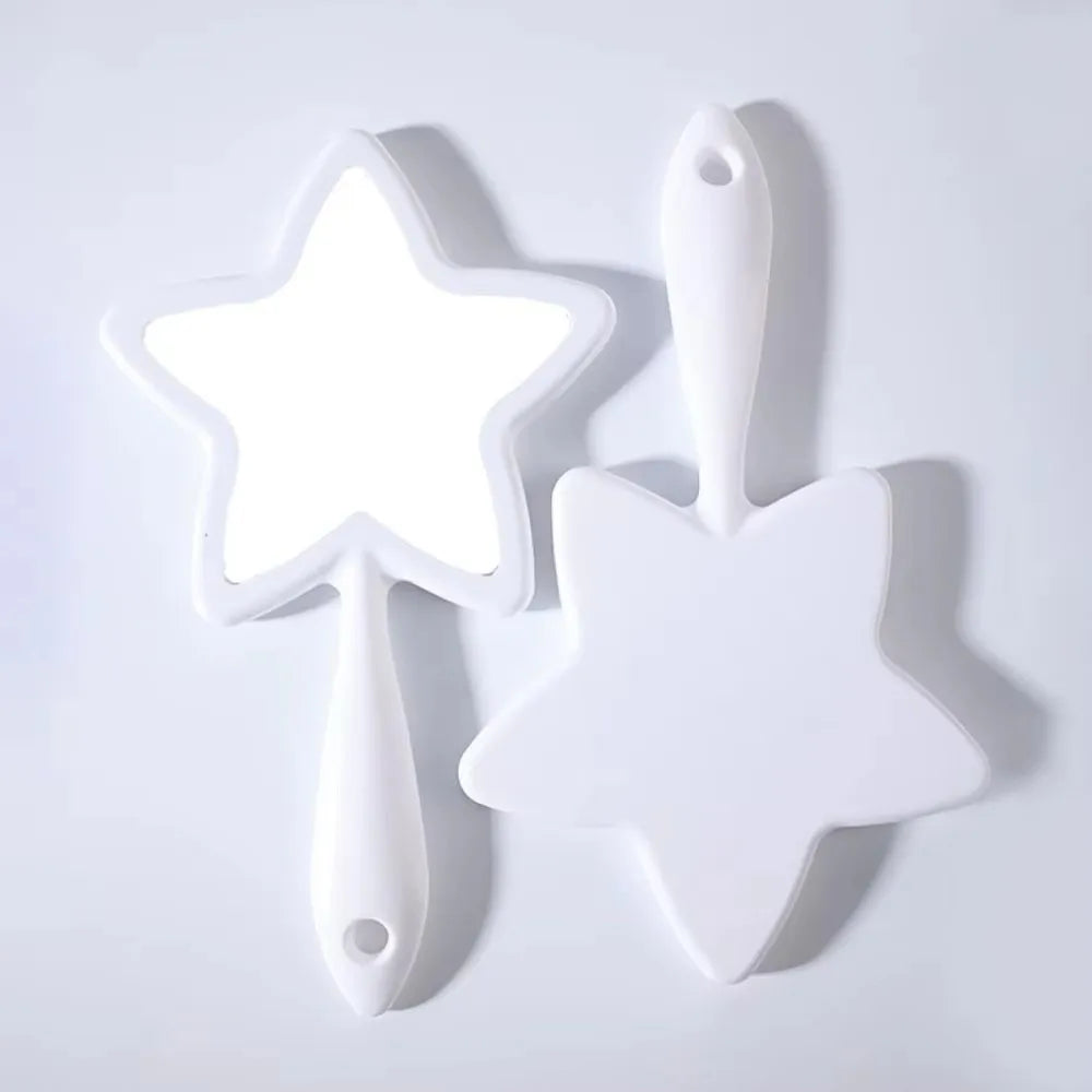New Single-sided Handheld Mirror High-definition Portable Make-up Mirror Hanging Hole Wall Mountable Dental Mirrors Gift