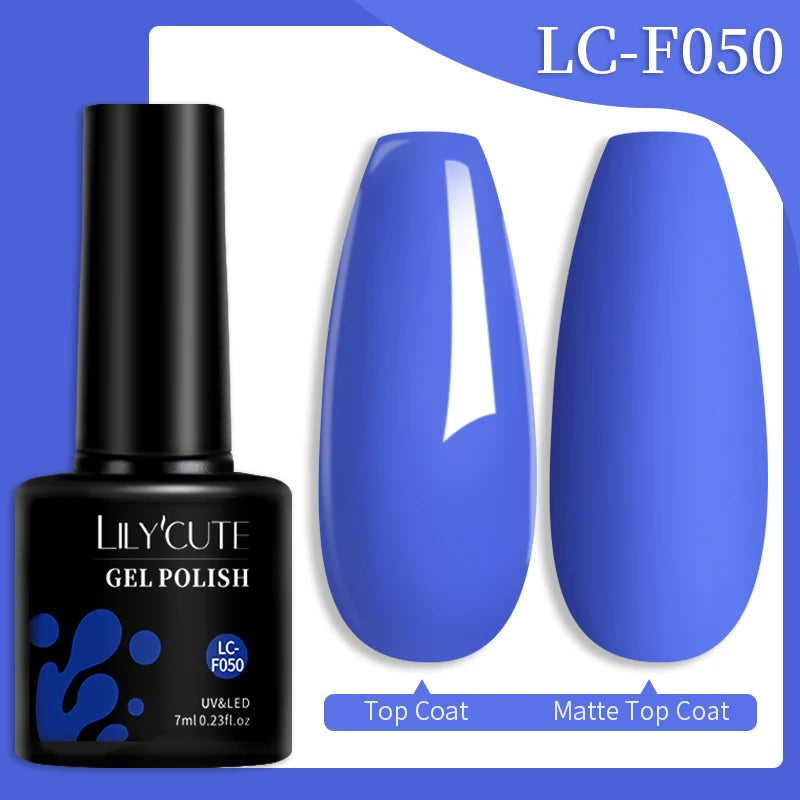 LILYCUTE 7ML Matte Fluorescence Color Gel Nail Polish Spring Summer All For Manicure Base Top Coat Semi Permanent Nails Art Gel
