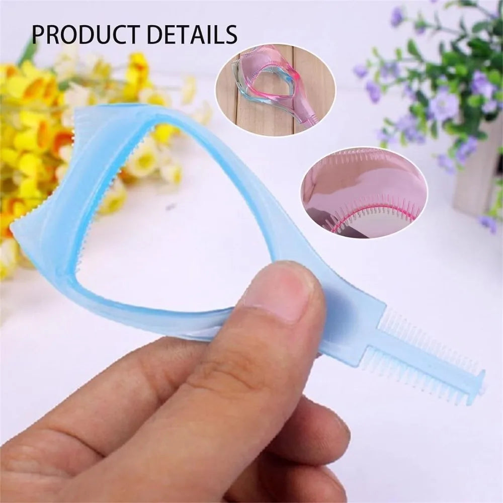 Eyeliner Assistant 3-In-1 Eyelash Comb Template Protect Eyes Crystal Mascara Shield Cosmetic Guide 3 In1 Eyelashes Tools
