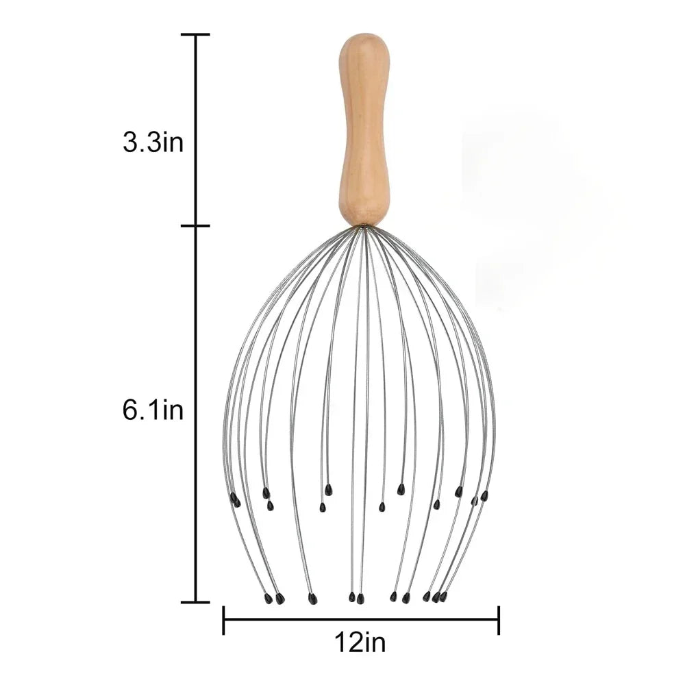 Head Massager Head Scratching Octopus Scalp Pet Head Massage Non Soul Extractor Divine Tool Extracting Healthy Hair Itch Relieve
