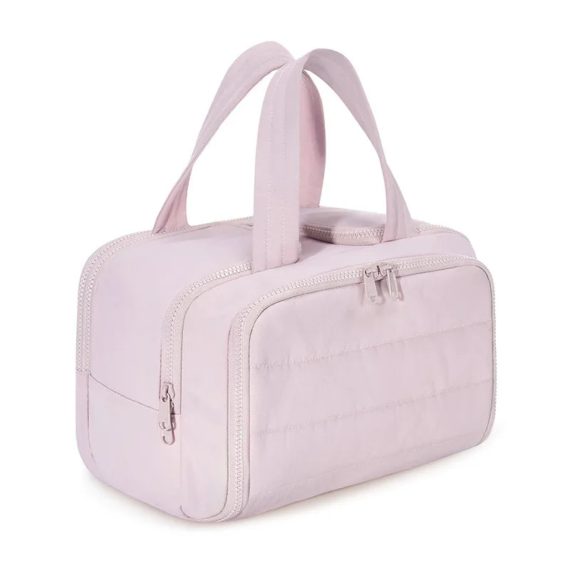 Large capacity waterproof makeup and toiletries handbag for women's travel bathroom shower and makeup storage bag