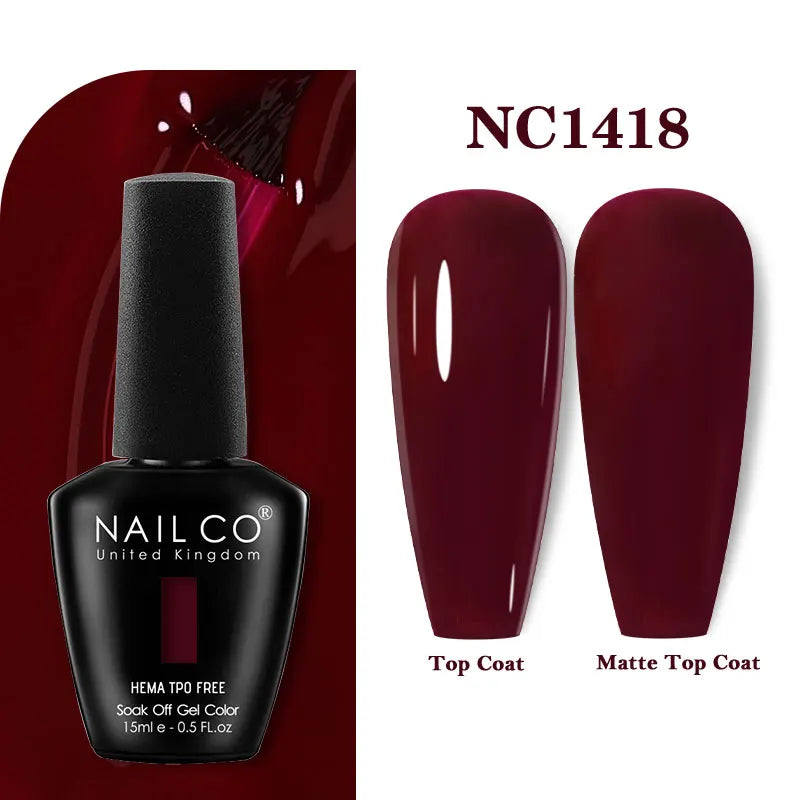 NAILCO 15ml TPO-Free Nail Gel Polish Vernis Semi Permanent Nails Art Manicure Design Hybrid Remover Gel Top Coat Ongle Gel UV
