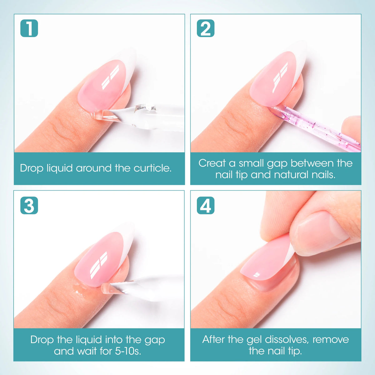 GELLEN Nail Polish Remover 16 Fl Oz Non Acetone Pump Bottle Gel Nail Soak Off Remover Kit Vegan Cruelty Free Gentle Nail Care