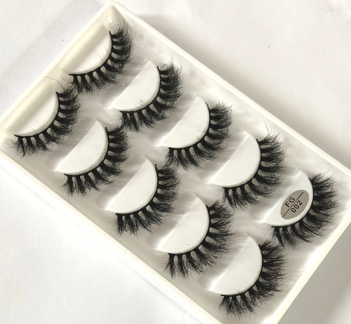 HBZGTLAD 5Pairs Handmade Mink Lashes Short False Eyelashes Dense Natural Long Messy Eye Lashes Reusable Stage Makeup Eyelashes