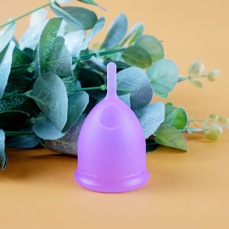 Feminy Menstrual Cup L - Medical Grade Silicone Soft Vaginal Tampon for Women Period Cup Certified Safe for Female Hygiene