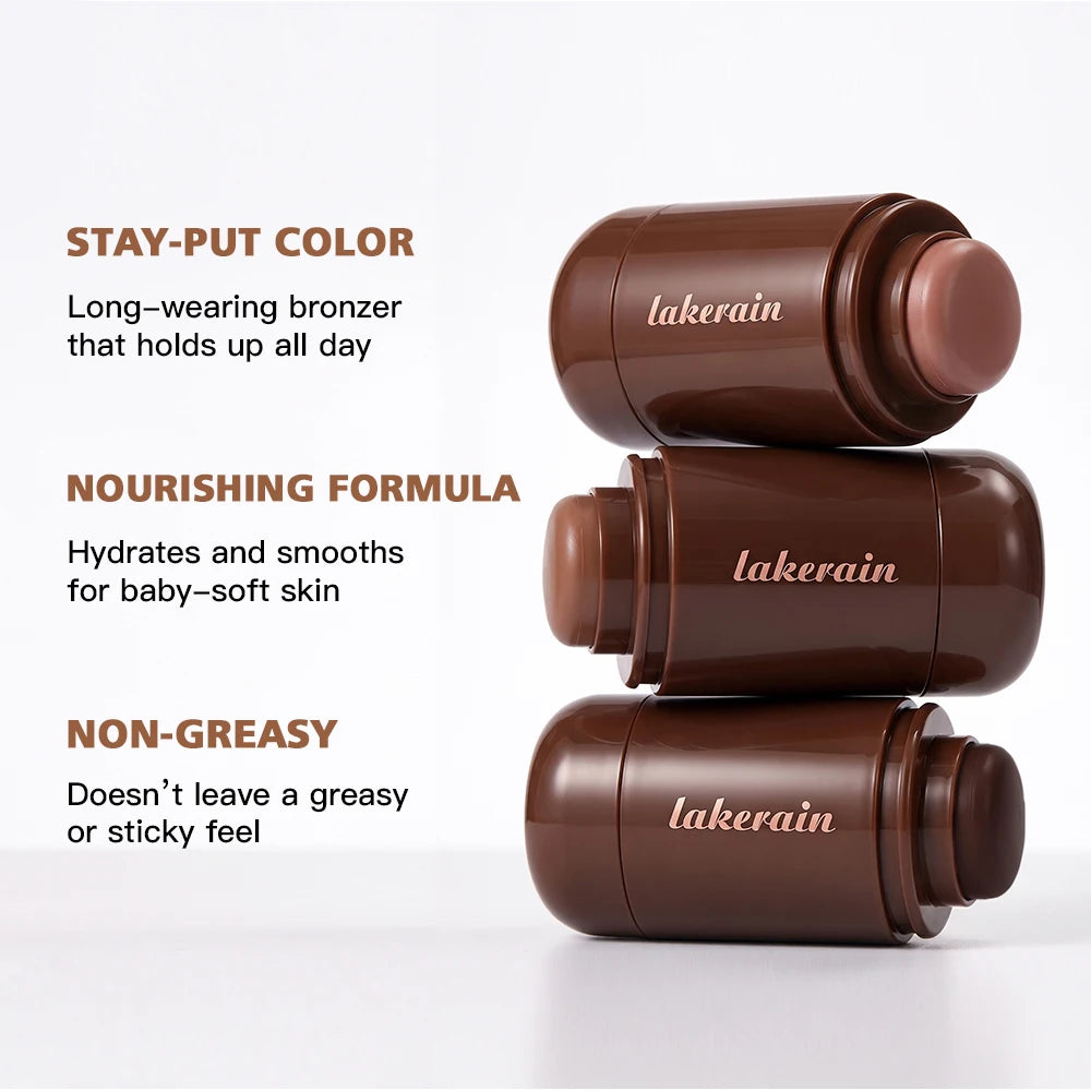 Cream Contour Stick Smooth Blendable Face Shading Stick Natural 3D Sculpting Bronzer Stick Long Lasting Sun-kissed Glow Facial M