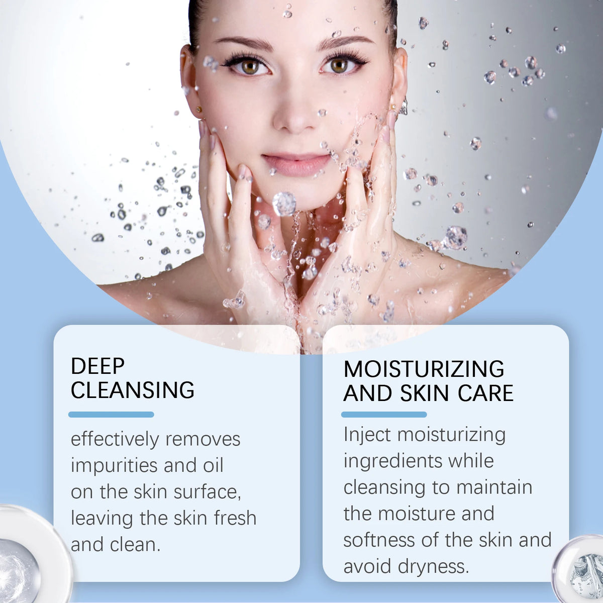 Salicylic Acid Facial Cleanser Deep Cleaning Softening Keratin Exfoliating Oil-Control Moisturizing Gently Face Cleansing Gel