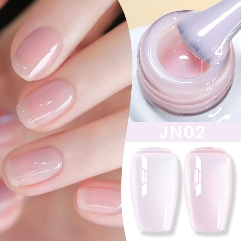 BORN PRETTY 10ml Jelly Nude Gel Nail Polish 50 Colors Semi Transparent Nail Art Nail Supplies Soak off UV LED Nails Gel Varnish