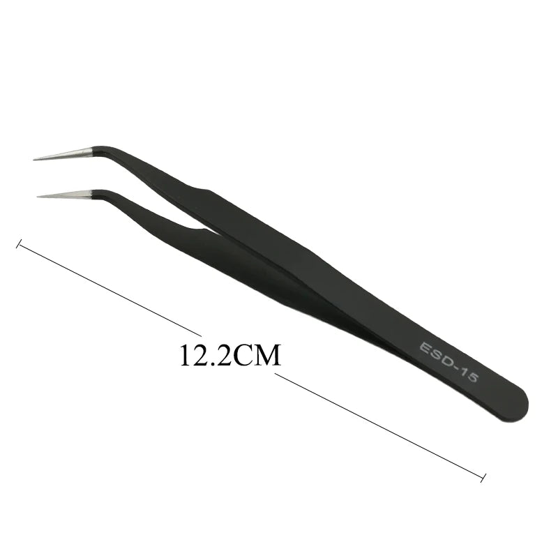 SHIDISHANGPIN 1/2/3PCS Tweezers Stainless Steel Curved Straight Eyebrow False Eyelash Tweezers Nail Art Extension Makeup Tool