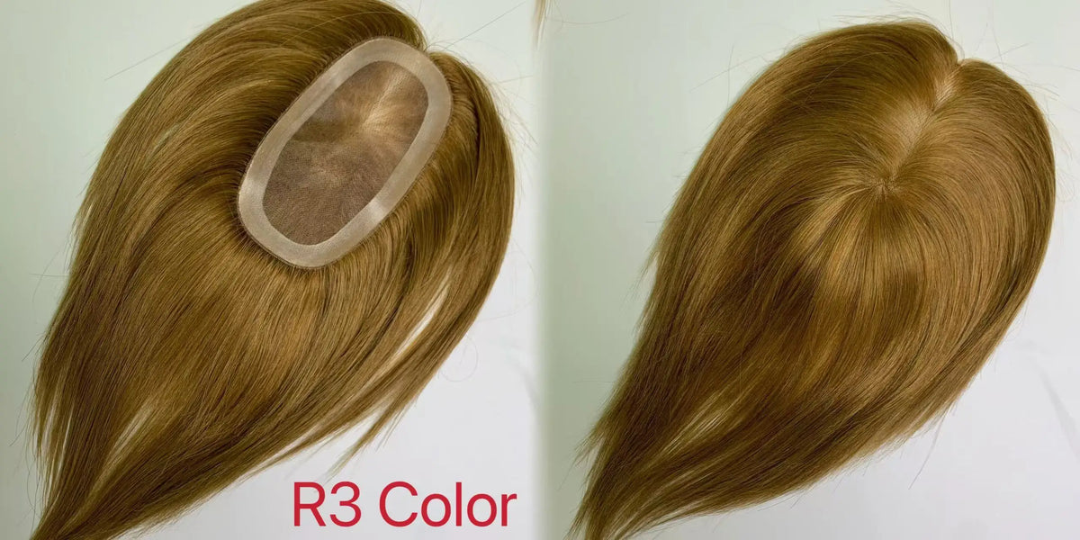 MONO Base Hair Toppers 3*5inch Women Toupee Invisible Free Part Hair Toppers Hair Extension