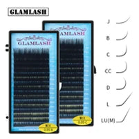 GLAMLASH Color Lash Purple Blue Brown Green Red White Pink Yellow Eyelash Extensions Individual False Colored Mink Lashes Makeup