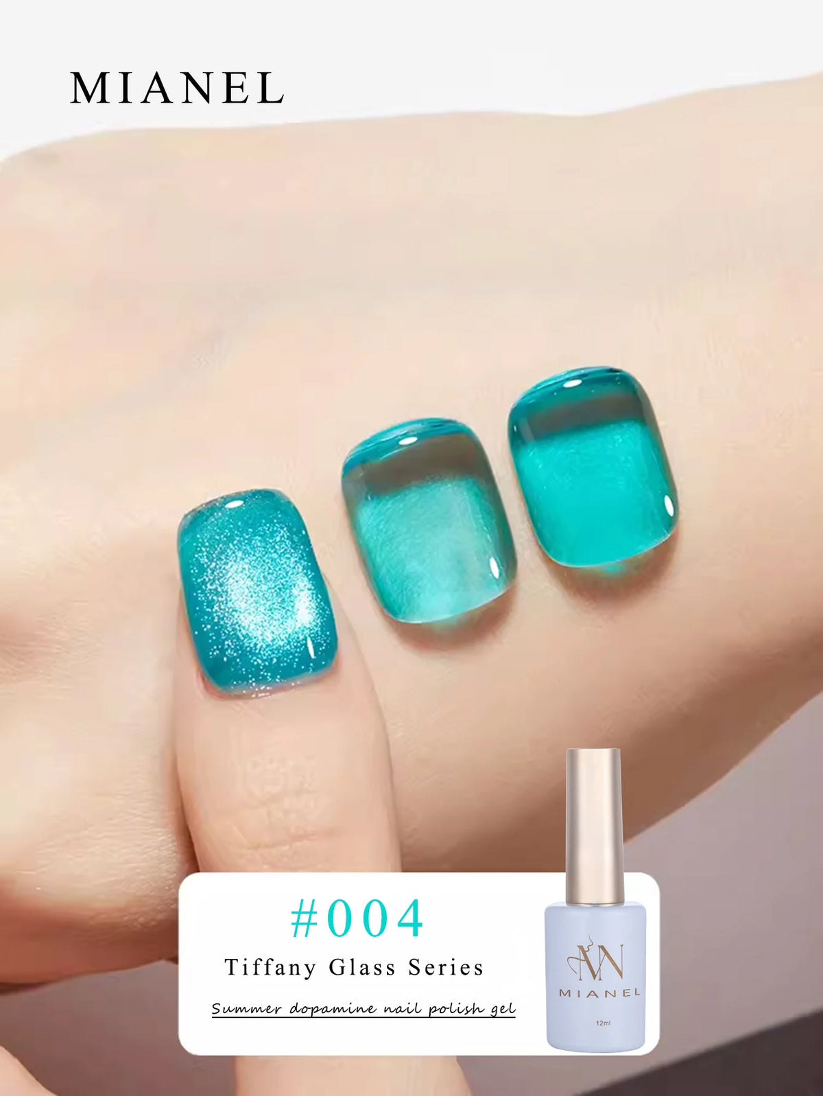 MIANEL 12ML Candy Glass Gel Nail Polish Set Ice-Clear Dopamine Spring Nails Fantasy Nail Art 1-10 Pcs