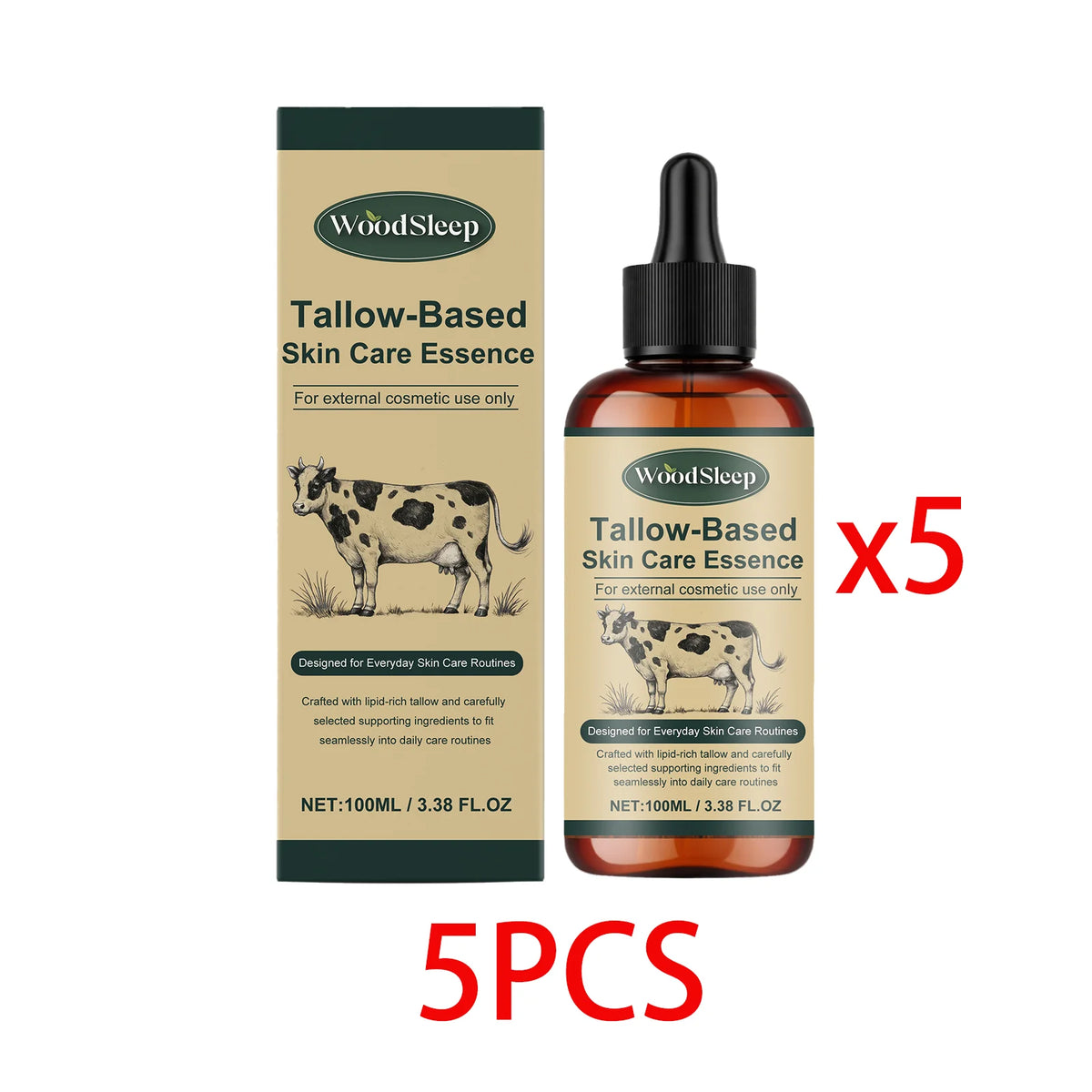 Beef Tallow Facial Serum Nourishing Face Care Essential Oil Anti-Dryness Skin Hydrating Essence Oil-Based Moisturizer Skincare