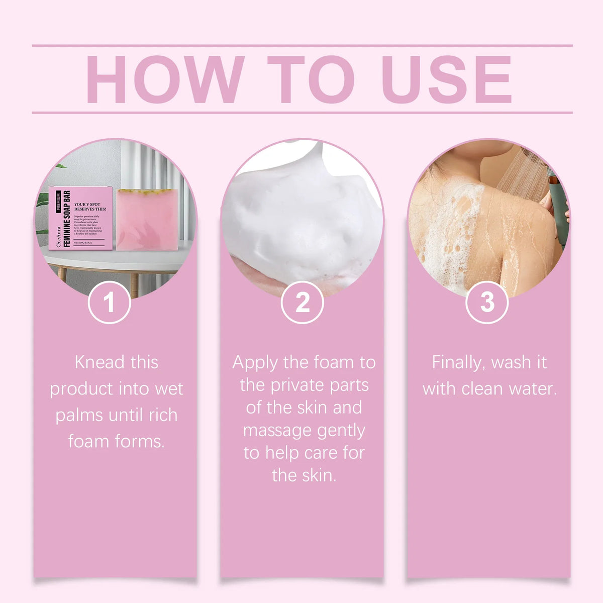 Vaginal Care Soap pH Balanced Odor Eliminator Moisturizing Detox Brightening Intimate Cleanser Feminine Hygiene Bar Soap