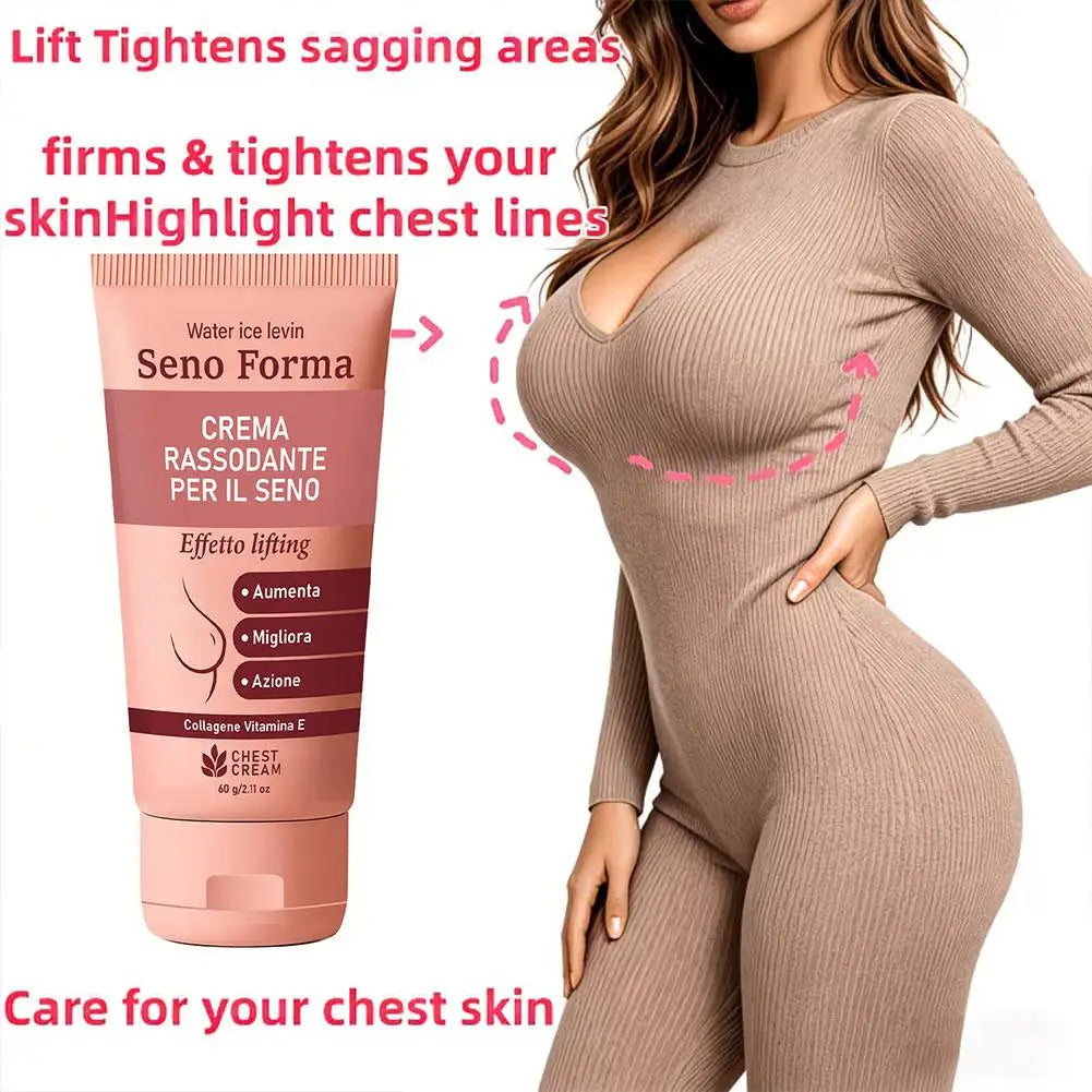 Breast Firming Cream Vitamin E Light Texture, Nourishes/Moisturizes, Collagen/Shea Butter, Boosts Elastic & Smooth Chest Skin