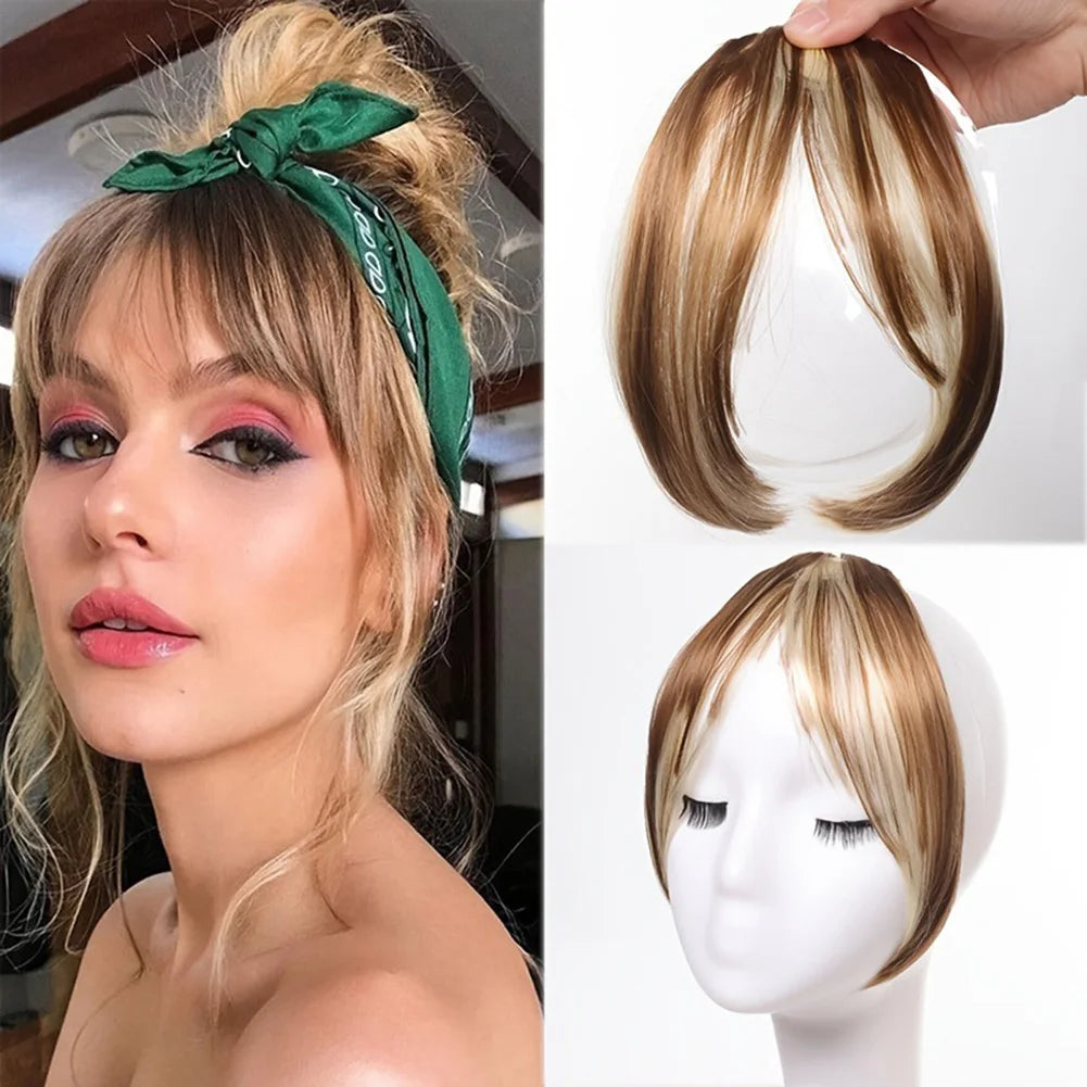 Eight Character French Bangs Wig Piece Female Synthetic BB Clip Fluffy Top Reissue Eight Character Bangs Thin Invisible Hairpins