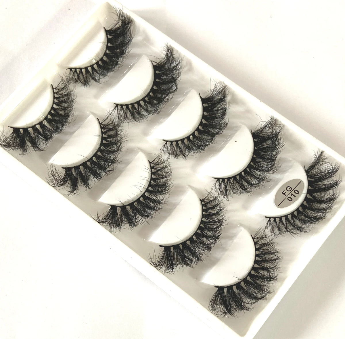 HBZGTLAD 5Pairs Handmade Mink Lashes Short False Eyelashes Dense Natural Long Messy Eye Lashes Reusable Stage Makeup Eyelashes