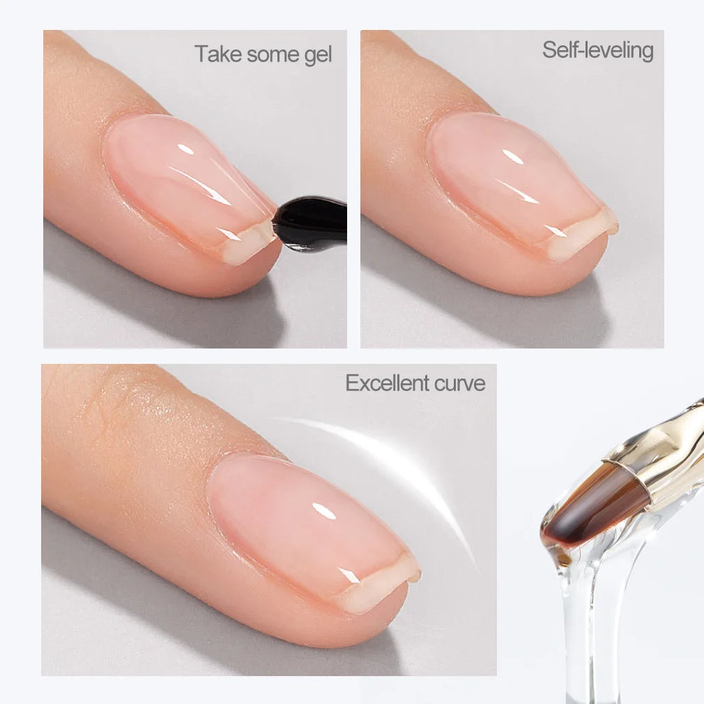VENALISA Quick Construction Gel Jelly Color Semi Transparent Nail Gel Polish Fast Construction Soak Off UV LED Nude Pink Gel 7.5