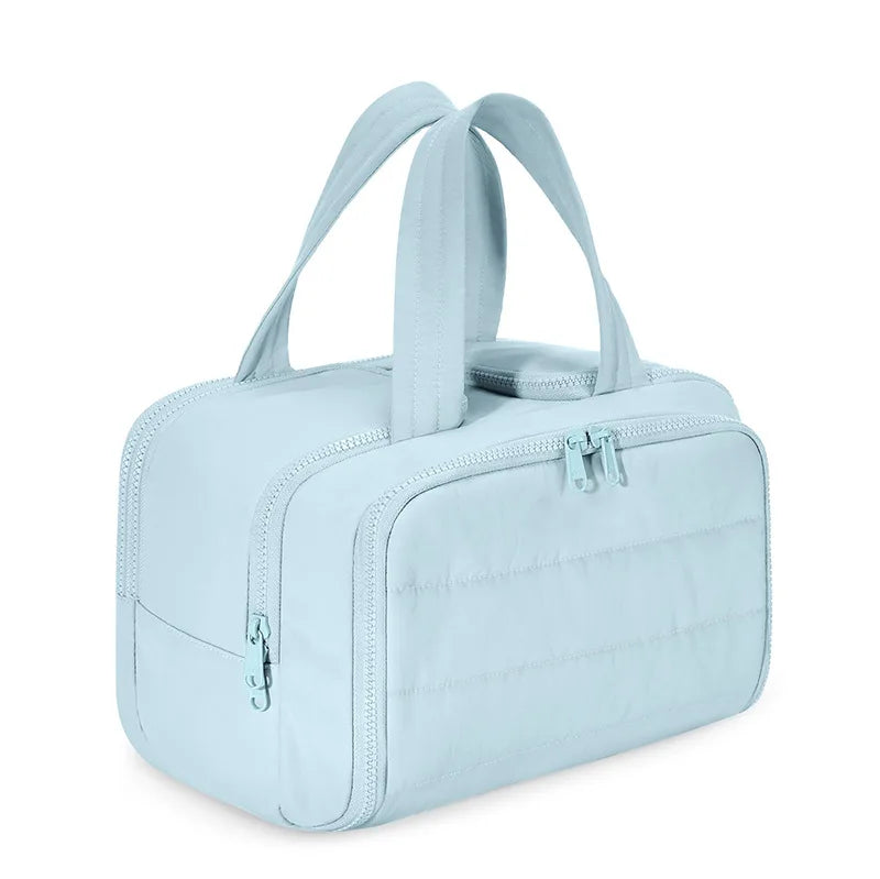 Large capacity waterproof makeup and toiletries handbag for women's travel bathroom shower and makeup storage bag