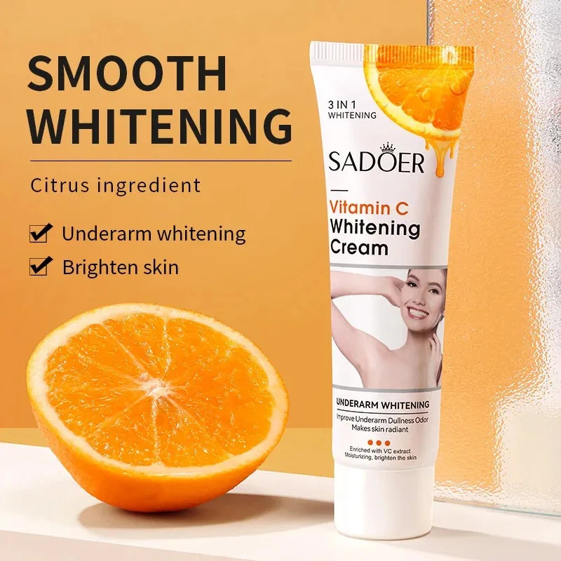 Brightening Body Vitamin C Care Underarm Cream Knee Buttocks Private Bleach Remove Melanin Pigmentation Improve Nourish Skin
