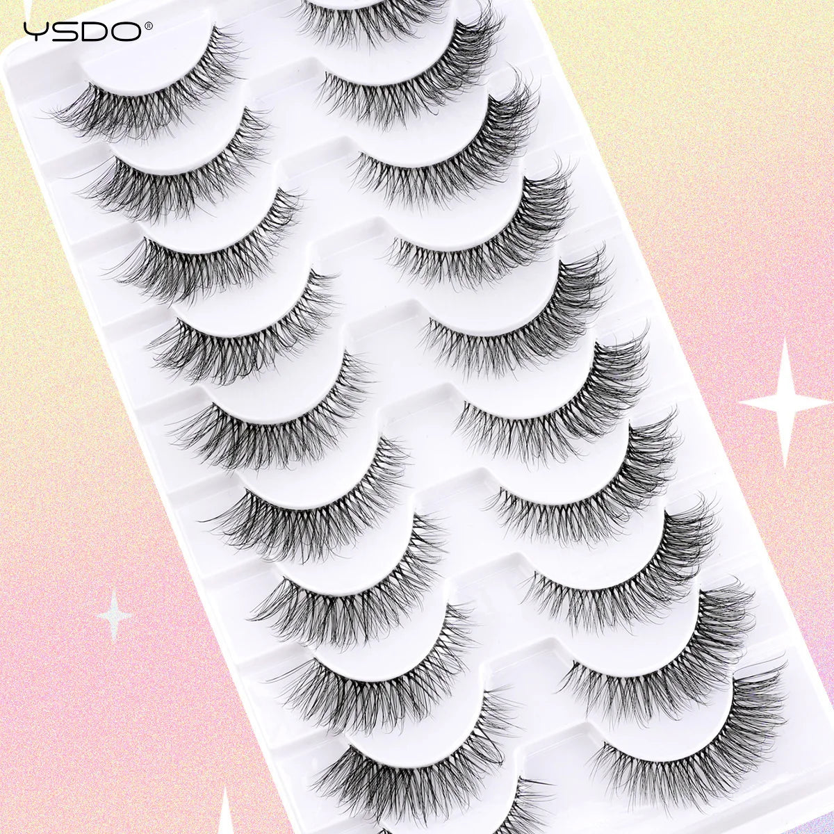 YSDO 5/10 Pairs Natural Eyelash Extension Hand Made Maquilagem Fluffy Fake Half Lashes Soft 3D Mink Lashes Makeup Faux Cilios