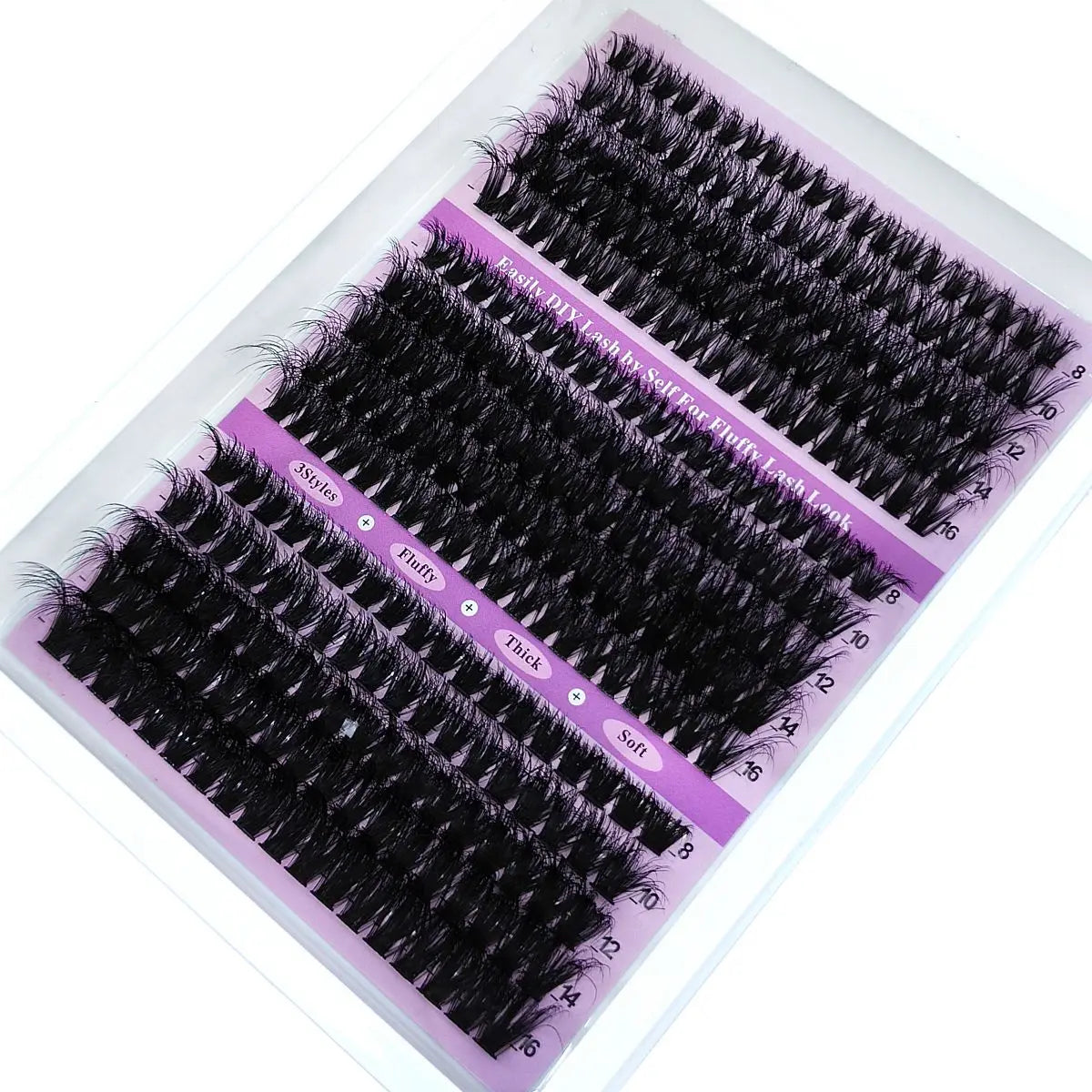 New 15Rows Fluffy Cluster Lashes 60D-160D Natural Thick Eyelash Clusters D/CC/DD Individual Lashes DIY Eyelashes Extension