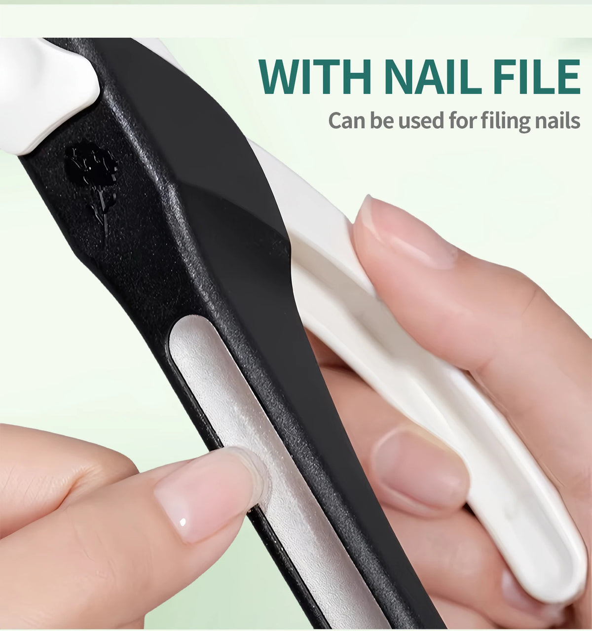 Nailpop Nail Clipper U Shaped Acrylic Fake Nail Scissors Nail Tip Edge Cutter Trimmer Manicure with Sizer Precise Cutting Tools