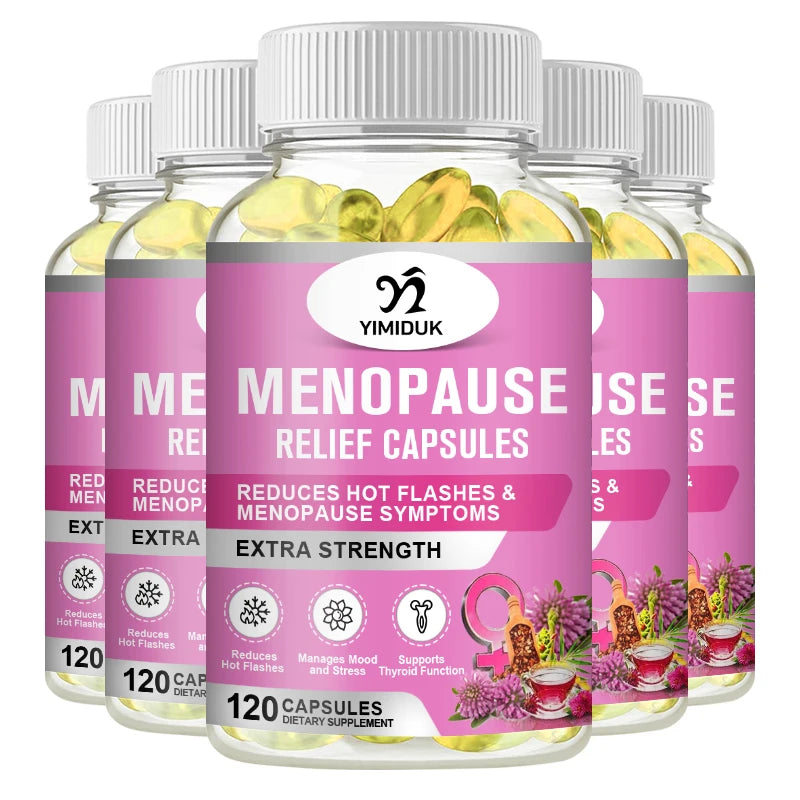 Menopause Capsules, for Women Natural Menopause Relief, Hot Flashes Night Sweats Mood Swings & Hormone, Mood Balance, Metabolism