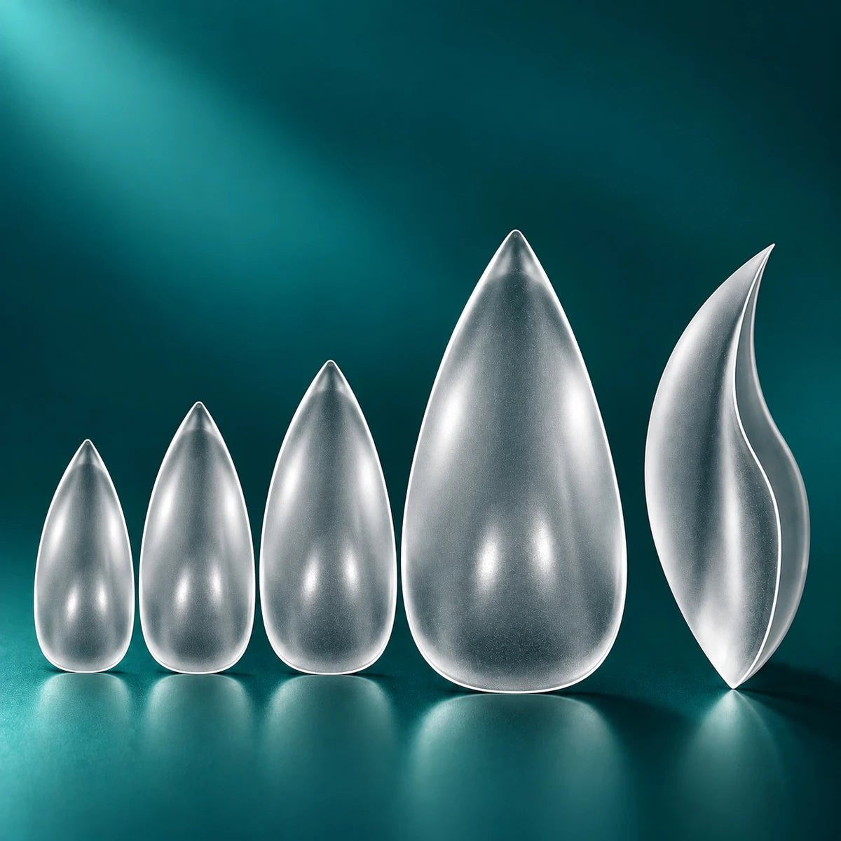 Solid Cat Claw False Nails Extra Matte Clear Full Cover Acrylic Press On Nails 15 Sizes Halloween Salon Style 150pcs