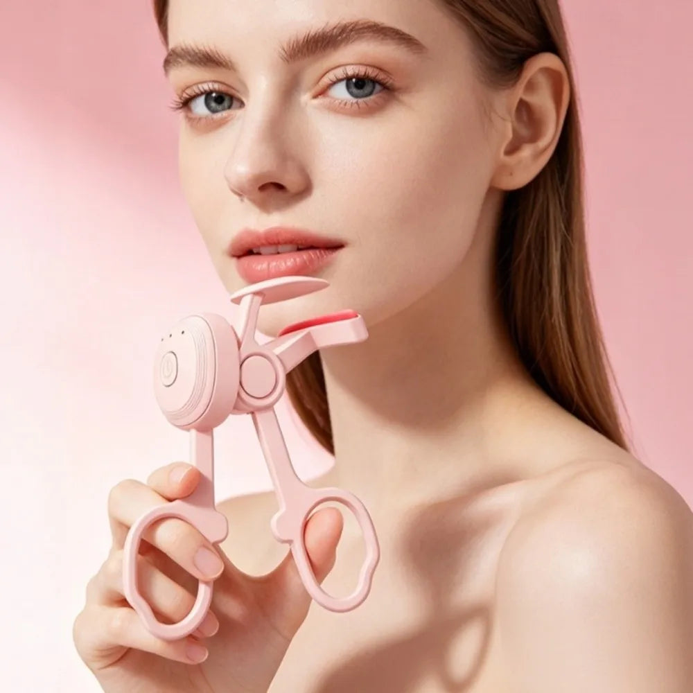 Long Lasting Electric Eyelash Curler Quick Heating Soft Silicone Heated Lash Curler USB Rechargeable Portable Lightweight