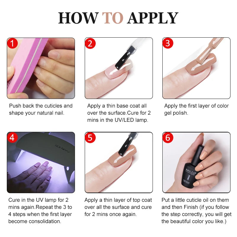 NAILCO 15ml TPO-Free Nail Gel Polish Vernis Semi Permanent Nails Art Manicure Design Hybrid Remover Gel Top Coat Ongle Gel UV