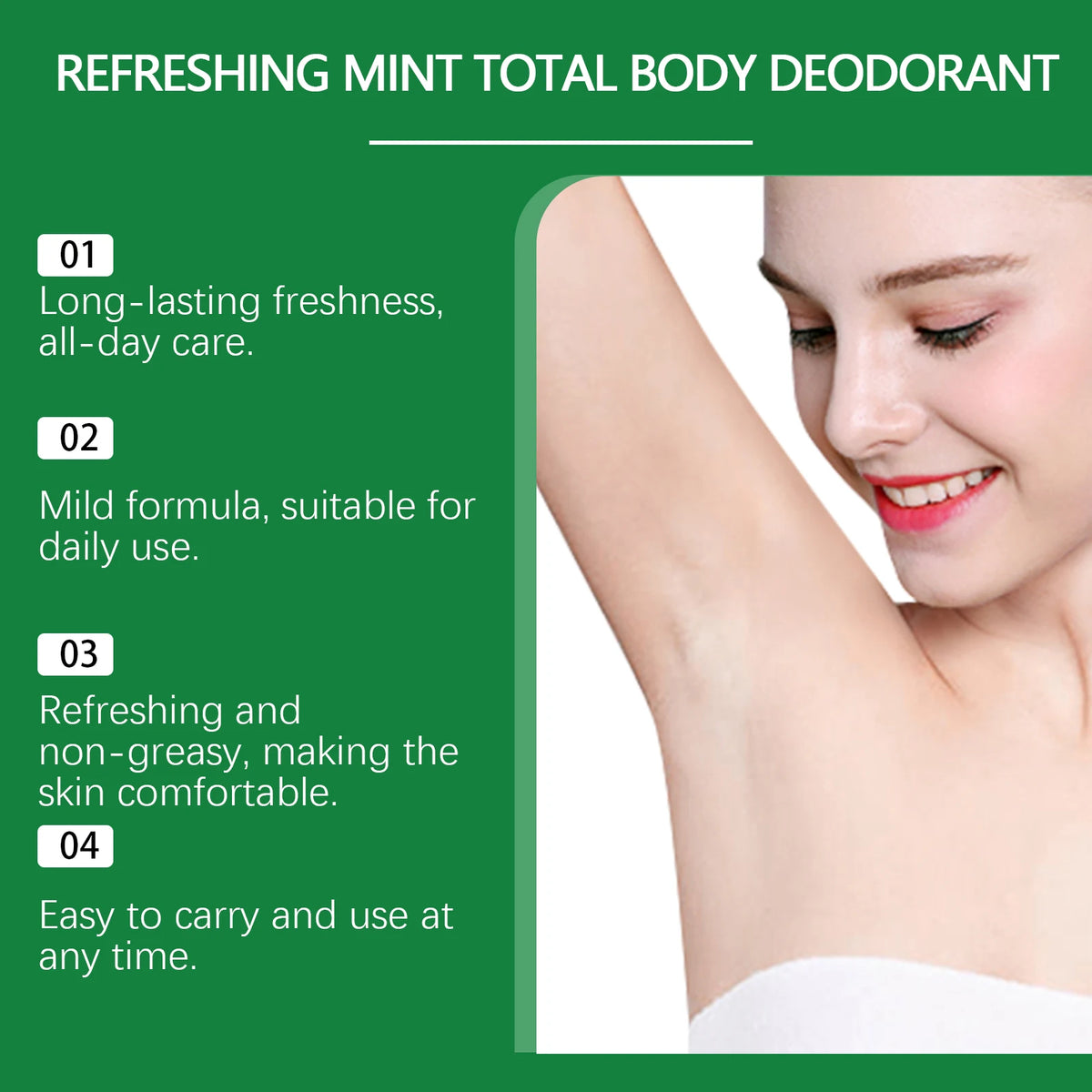 Mint Fragrance Underarm Antiperspirant Deodorant Stick Body Odor Remover Lasting Portable Armpit Anti Sweaty Stick For Women Men