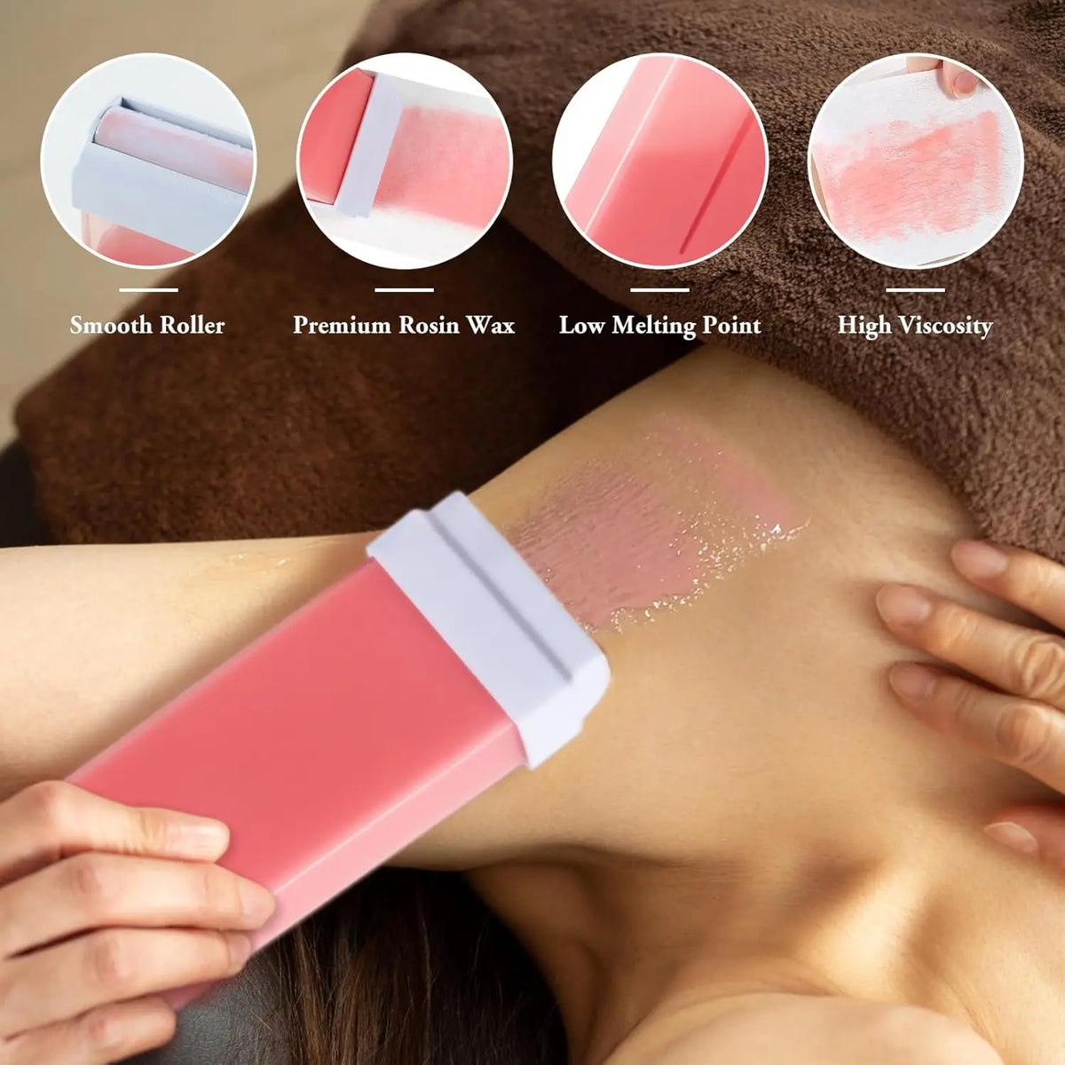 Roll On Refill Hair Removal Wax Painless Depilatory Wax Roller Honey Wax Body Hair Removal For Any Roll On Wax Warmer Cartridge
