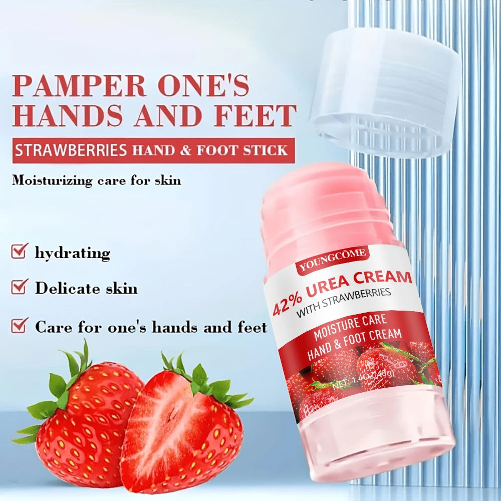 Urea Cream Strawberry Hand Feet Cream Prevent Dryness Cracking of Hands and Feet Deeply Hydrates Exfoliates Soothing Skin Care