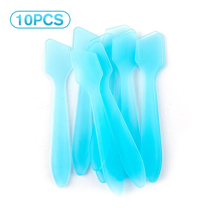 10 Pcs Mini Cosmetic Spatulas Scoop Face Cream Makeup Mask Mixed Spoon Beauty DIY Tools Eye Facial Makeup Applicator Sticks