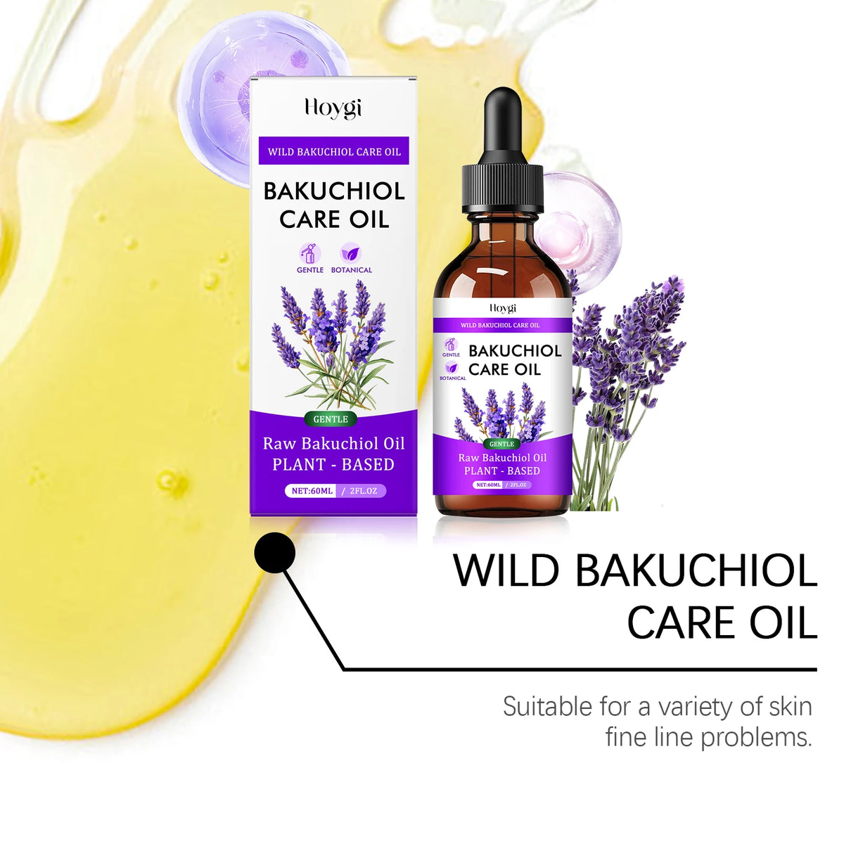 Bakuchiol Essectial Oil Relaxing Reduce Fine Lines Smoothing Facial Body Skin Care Nourish Aromatherapy Lavender Essential Oil