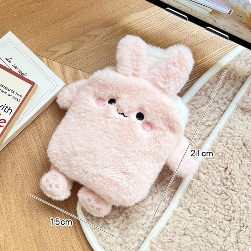 Plush Hot Water Bottle Kawaii Winter Warm Hot Water Bag for Period Pain Hand Warmer Girls Hand Feet Warm Water Heating Pad