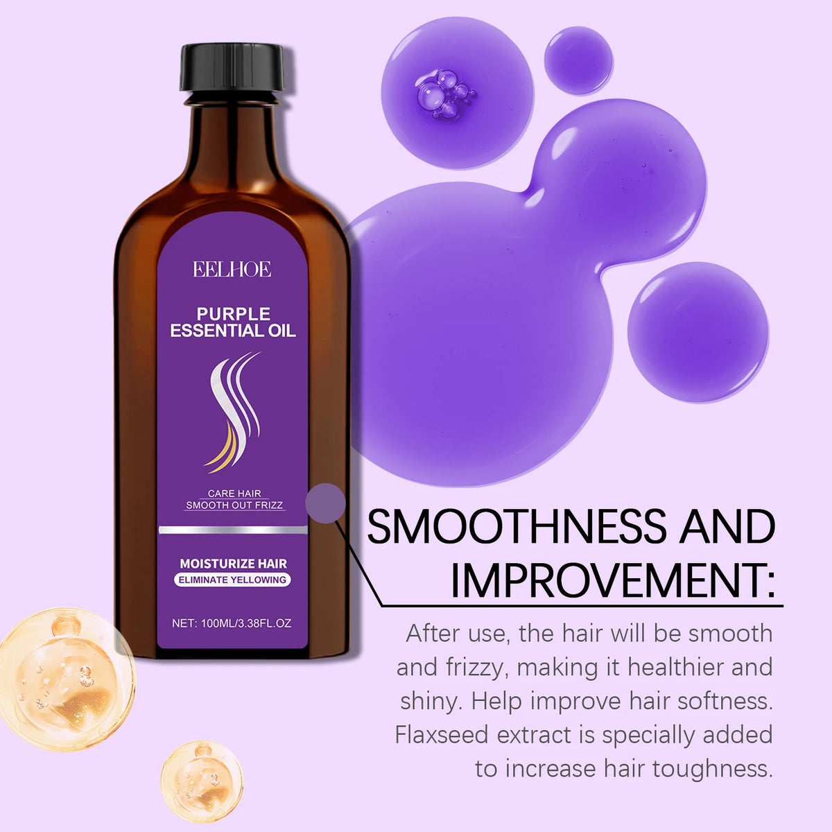 Hair Oil Treatment For Dry Damaged Frizz Hair Smooth Shine Split Ends Repair Moisturizer Nourishing Serum Leave-in Conditioner