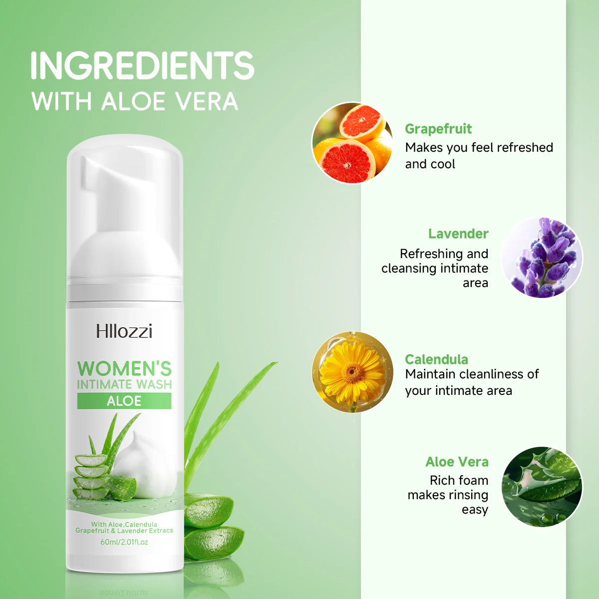 WOMEN'S INTIMATE WASH ALOE: Superior Odor Control, All-Day Freshness & Gentle Daily Grooming Care. Designed for Peak Hygiene.