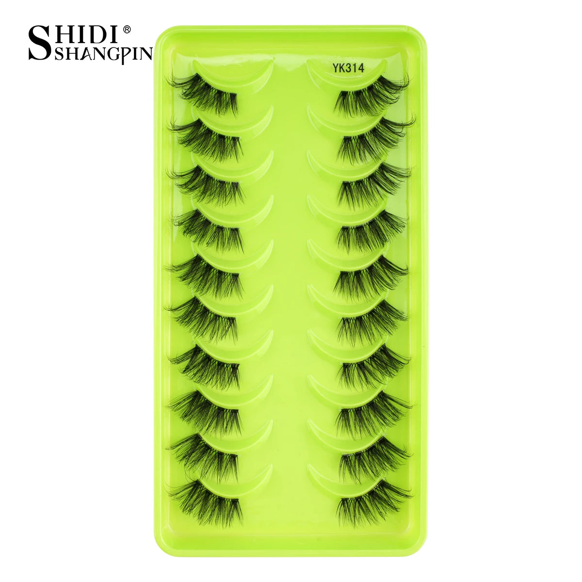 SHIDISHANGPIN 3/6/10 Pairs Half Lashes 3D Mink Lashes Faux Mink Natural Lash Soft Wispy Eyelash Dramatic False Eyelashes Makeup