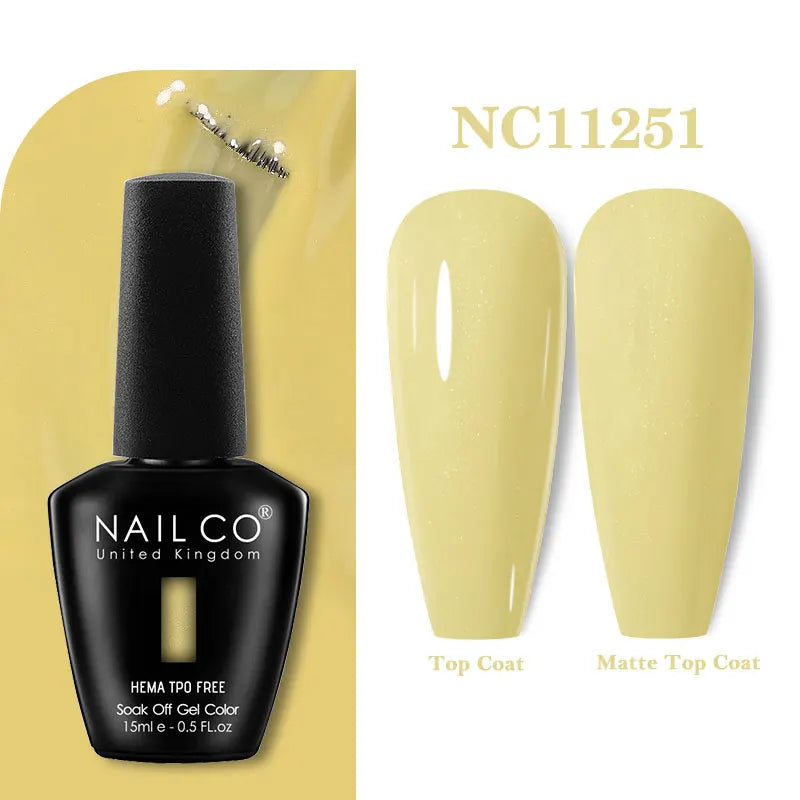 NAILCO 15ml TPO-Free Nail Gel Polish Vernis Semi Permanent Nails Art Manicure Design Hybrid Remover Gel Top Coat Ongle Gel UV