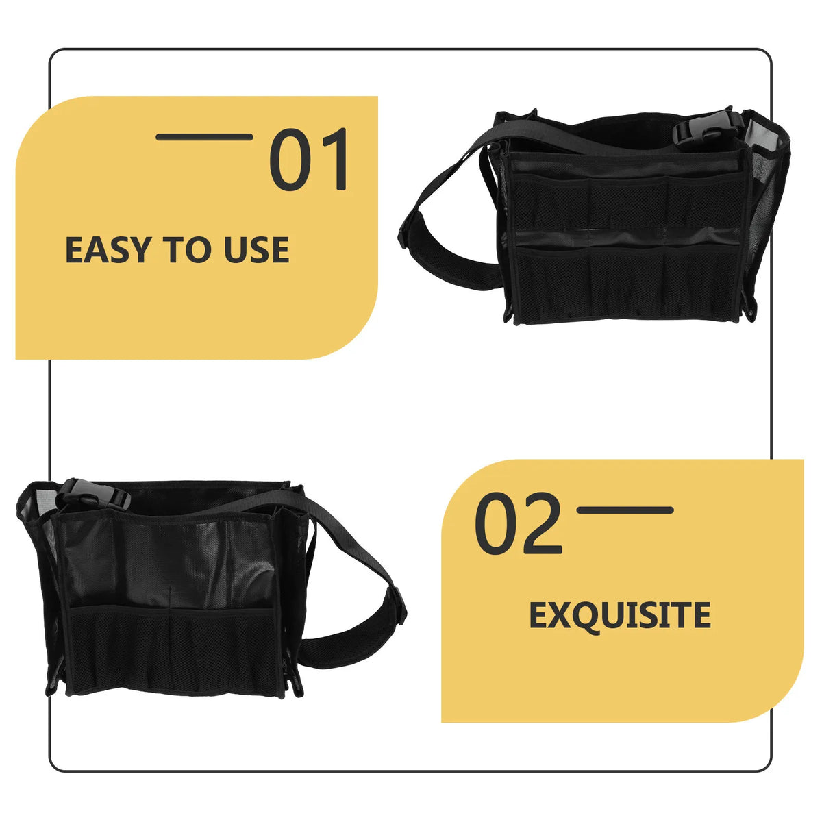 Storage Makeup Organizer Holder Brush Travel Halloween Christmas Makeup Artist Belt Bag Black Mesh Makeup Bag Content Creator