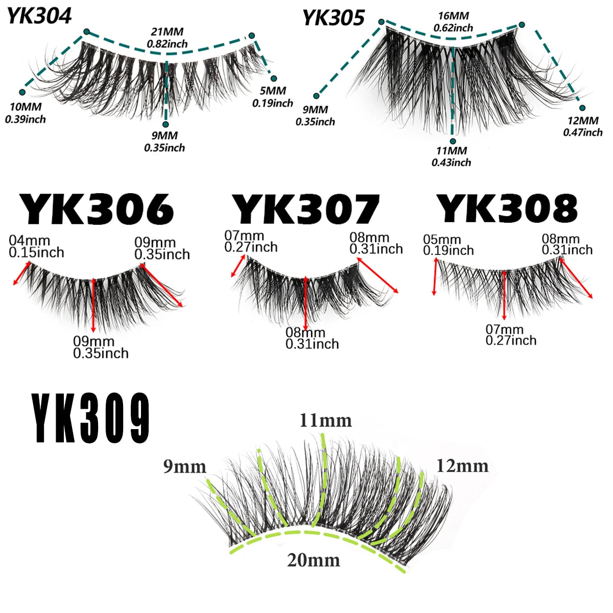 6/10 Pairs Half Lashes 3D Mink Lashes Faux Mink Fluffy Lash Soft Full Thick Wispy Eyelash Dramatic False Eyelashes Makeup